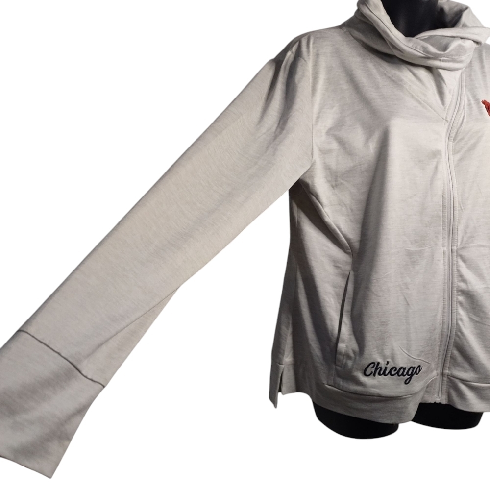 Fanatics Cream Chicago Bears Cowl Neck Full-Zip Women's Jacket Size Large NWOT - Picture 4 of 10